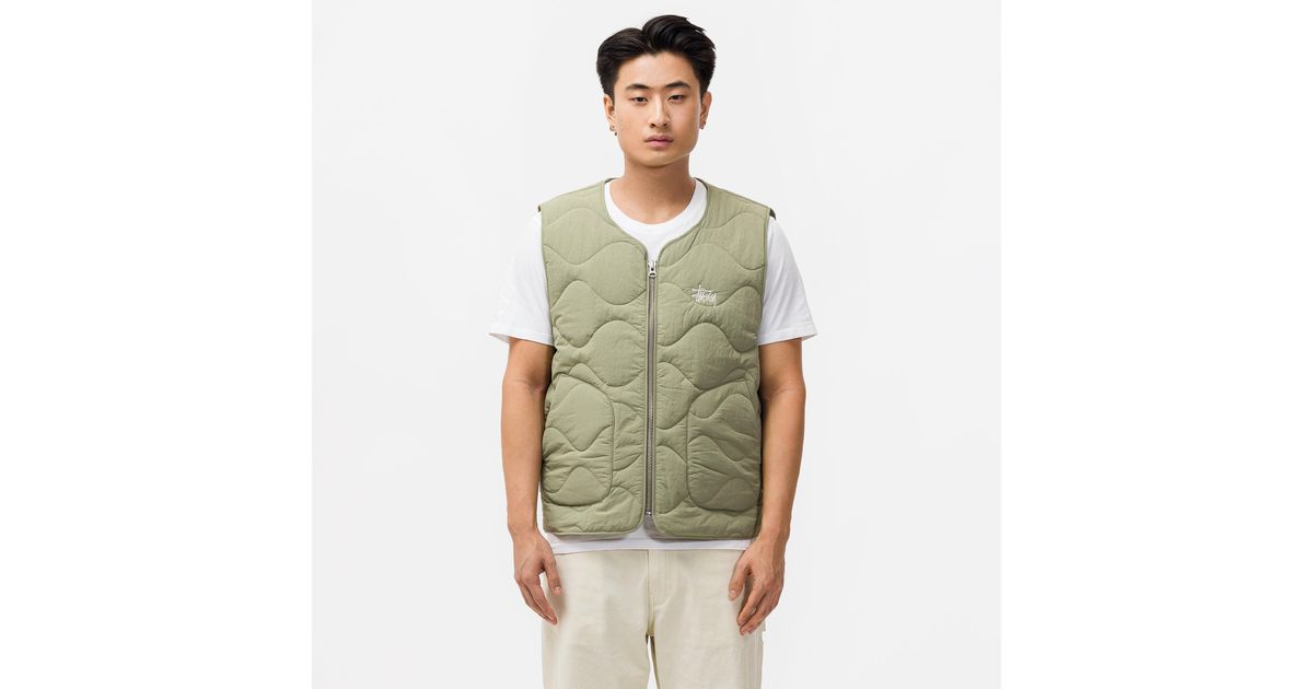 Stussy Recycled Nylon Liner Vest in Brown for Men | Lyst