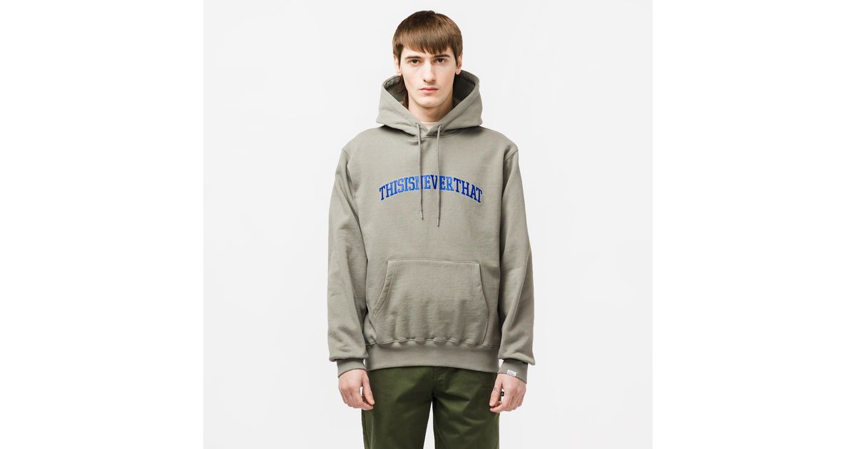 thisisneverthat Cotton Arch-logo Hoodie in Grey (Gray) for Men - Lyst