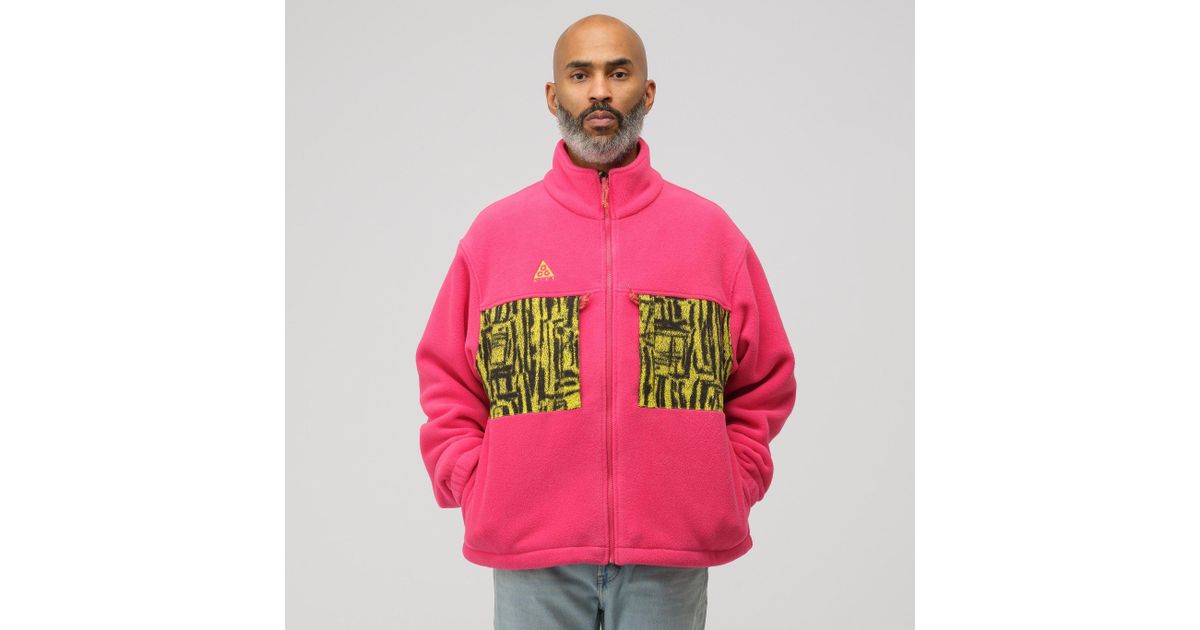 pink nike fleece jacket
