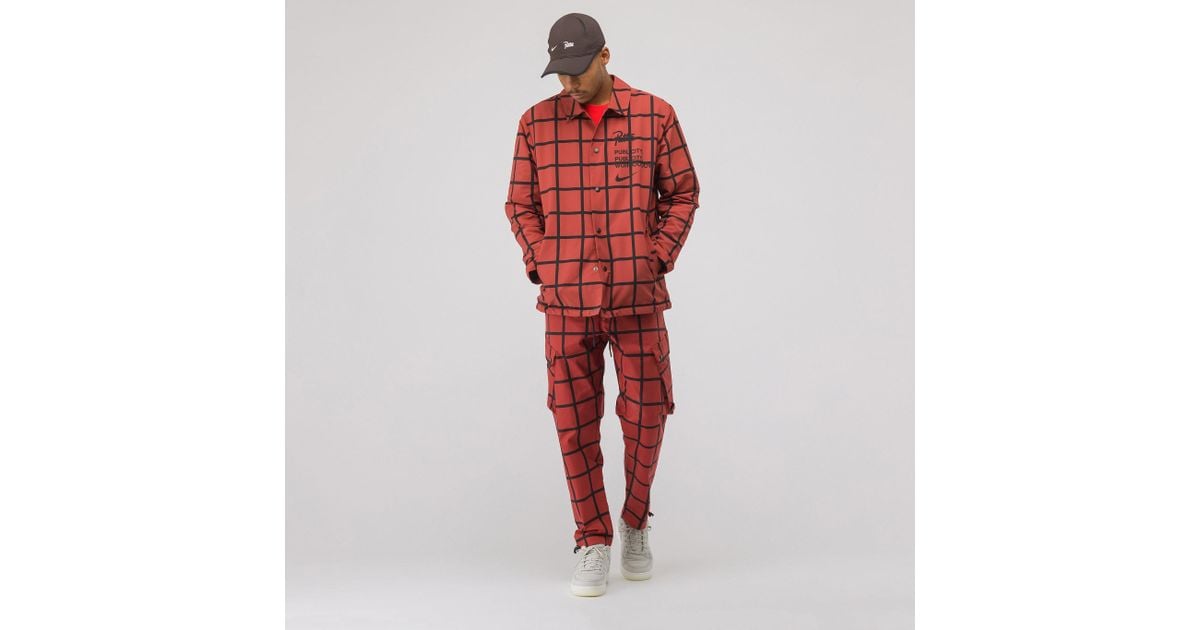Nike Cotton X Patta Cargo Pants In Mars Stone/black in Red for Men - Lyst