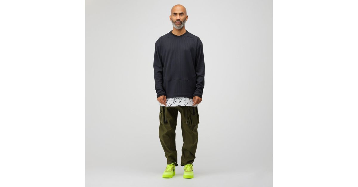 Nike Acg Waffle Knit Thermal Top in Black for Men | Lyst