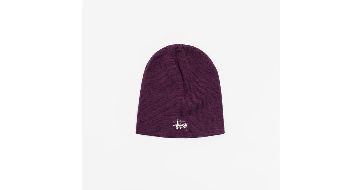 Stussy Synthetic Basic Skullcap Beanie in Purple for Men Lyst