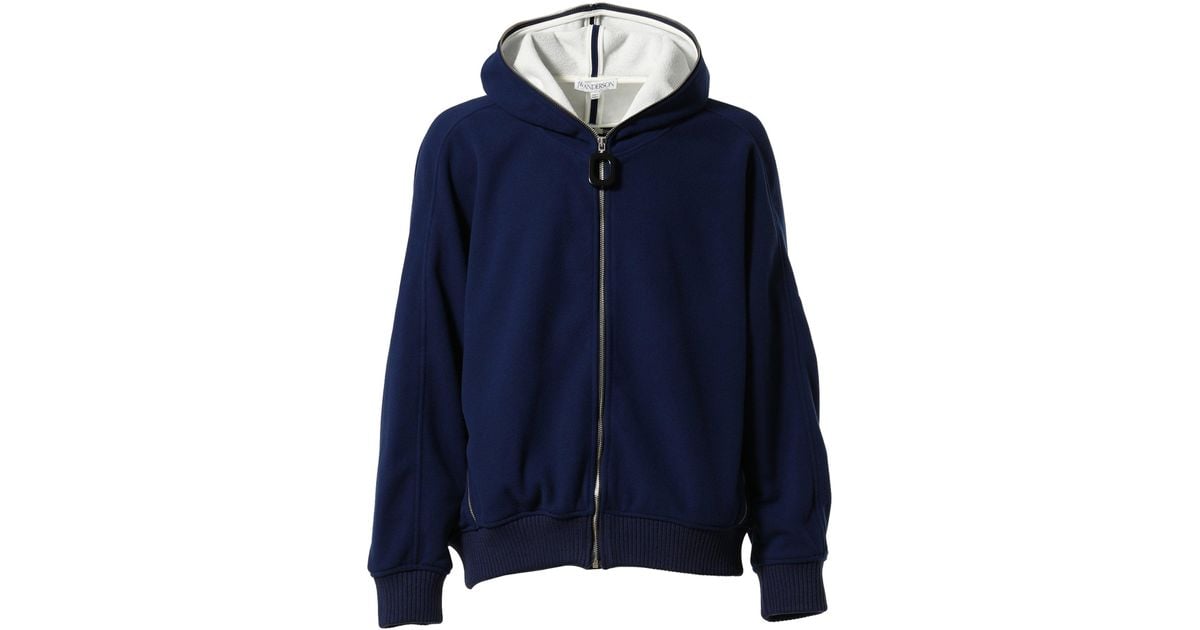 JW Anderson Double Zip Hoodie in Blue | Lyst