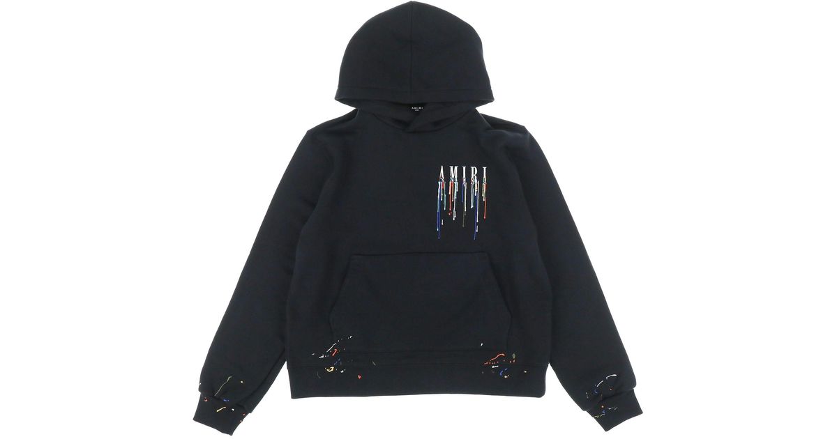 Amiri Embroidered Paint Drip Core Logo Hoodie for Men Lyst