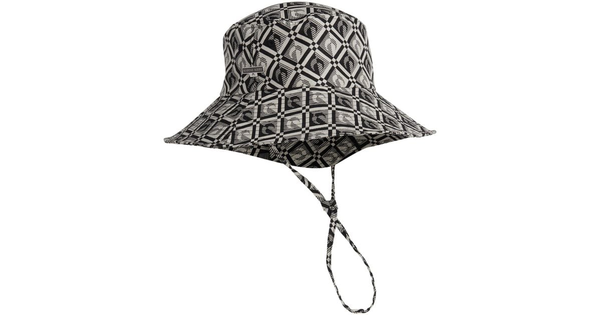 Marine Serre Jacquard Bucket Hat in Black | Lyst UK