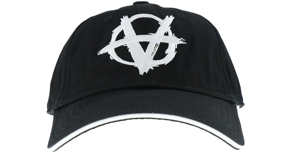 Vetements Cotton Anarchy Logo Cap in Black for Men - Lyst