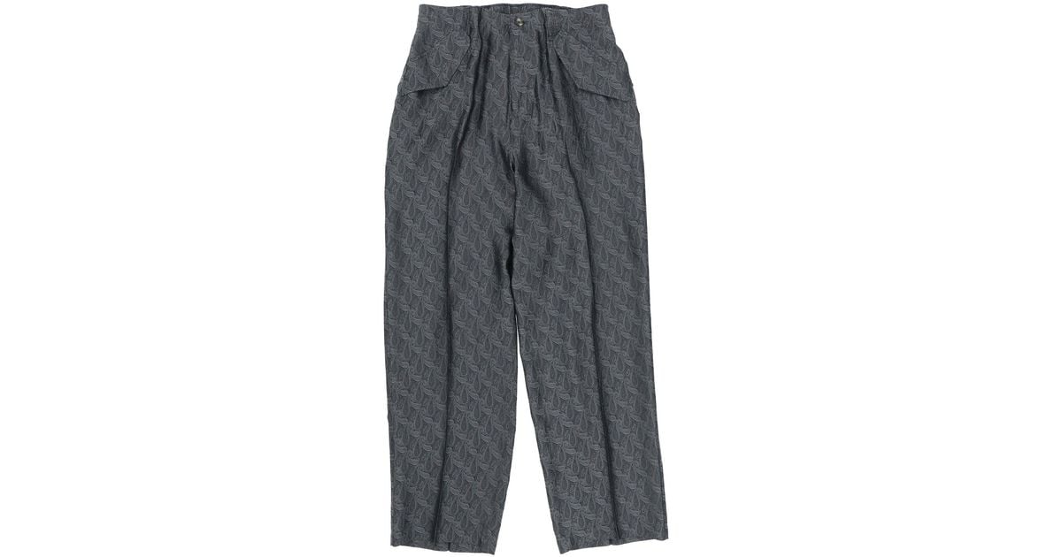 Toga Virilis Cupra Paisley Jacquard Pants in Gray for Men - Lyst