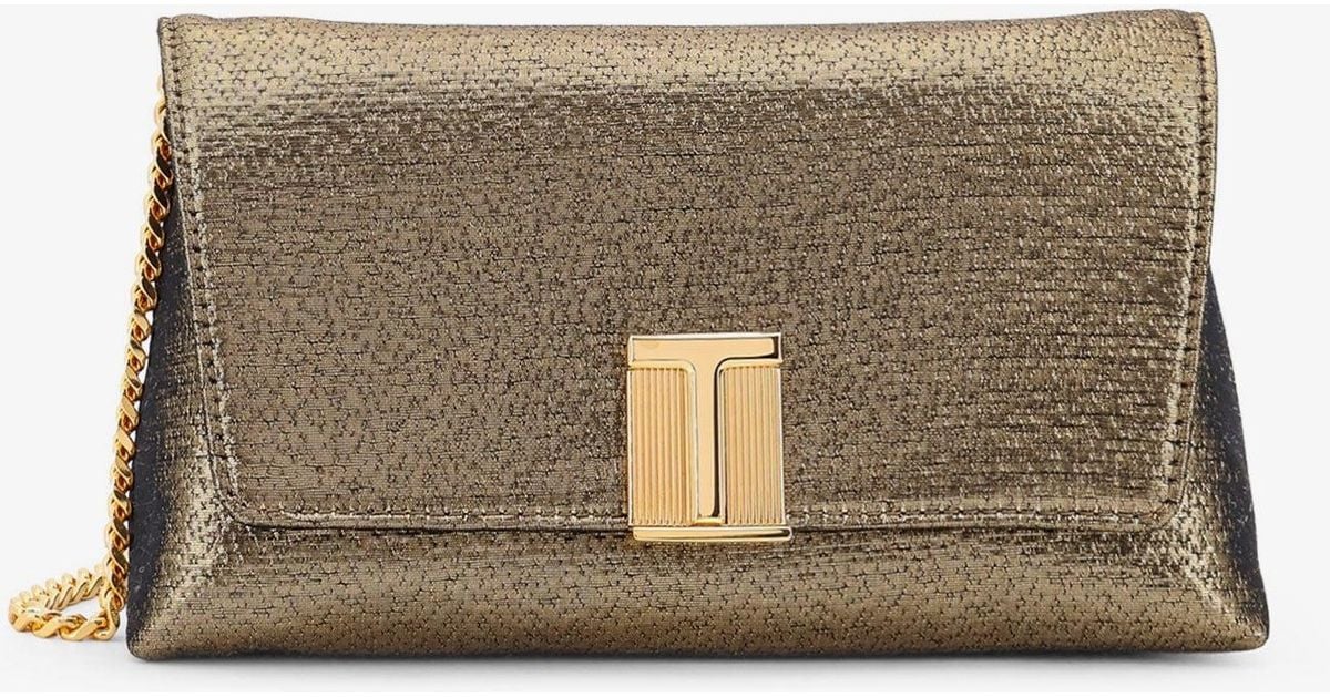 クラッチバッグ TOM FORD Laminated pochette chain shoulder strap Tom Ford Laminated Pochette With Chain Shoulder Strap in