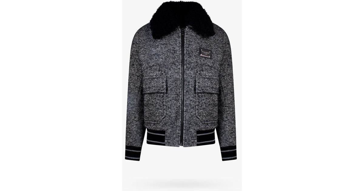 Dolce & Gabbana Fur Jacket in Black for Men | Lyst
