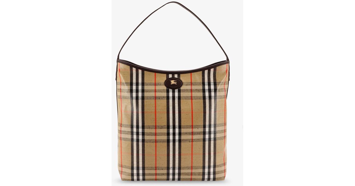 Burberry Higlands Shoulder Bag With Traditional Check Motif