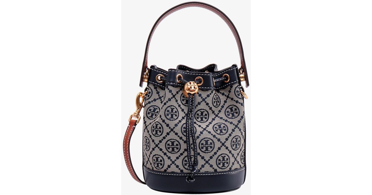 Tory Burch Leather Bucket Bags in Blue | Lyst