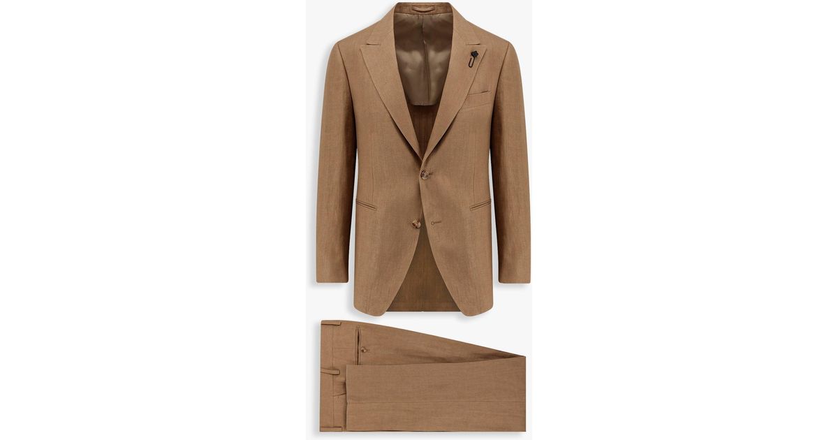 Tシャツ・カットソー LARDINI Feeling linen suit with removable iconic brooch Lardini Feeling Linen Suit With Removable Iconic Brooch in