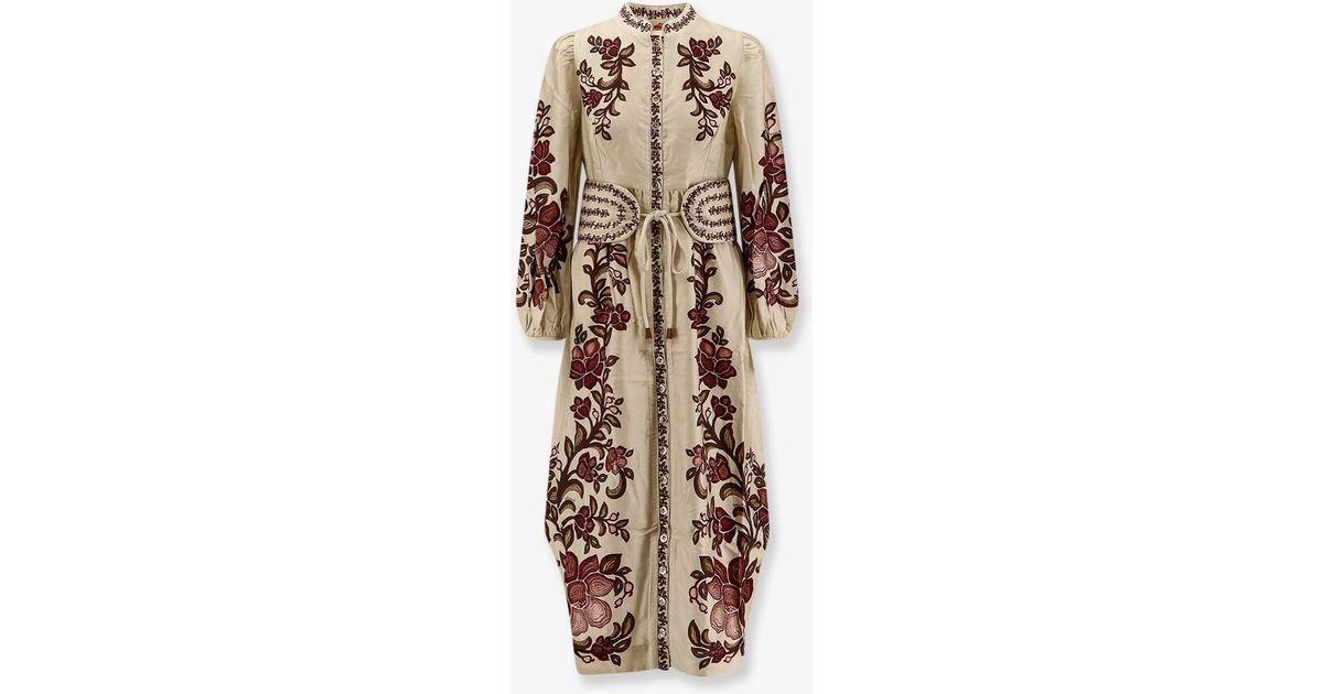 FARM Rio Renata Lyocell Long Dress in Natural | Lyst
