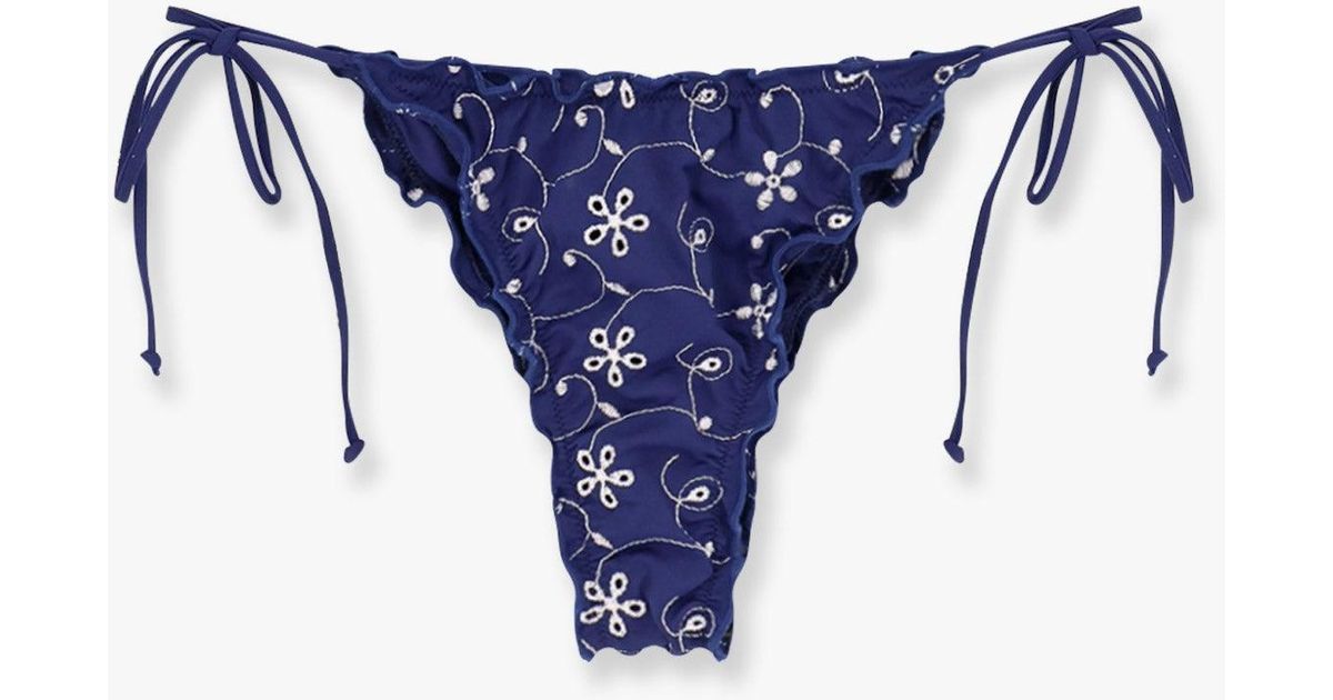 ワンピース水着 MC2 SAINT BARTH Miami nylon bikini slip Bianco Mc2 Saint Barth Miami Nylon Bikini Slip in Blue | Lyst