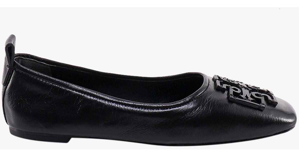 Tory Burch Leather Ines in Black | Lyst