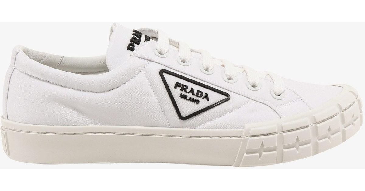 Prada Synthetic Wheel Cassetta in White for Men | Lyst