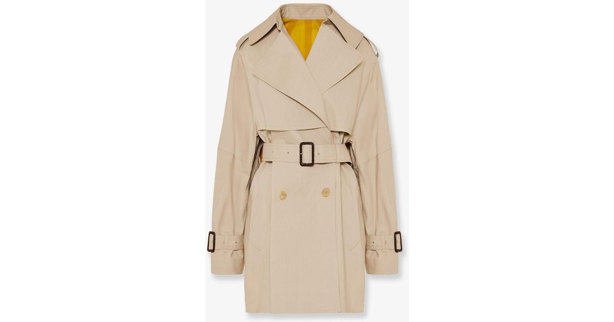 Givenchy Cocoon Short Trench in Cotton with Animal Print in Black