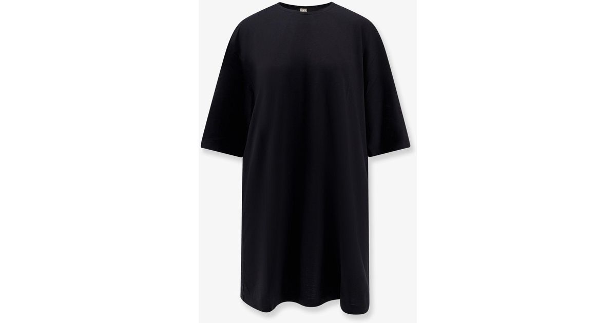 ワンピース TOTEME Relaxed Tee lyocell and cotton short dress BLACK Relaxed Tee lyocell and cotton short dress TOTEME - Nugnes1920