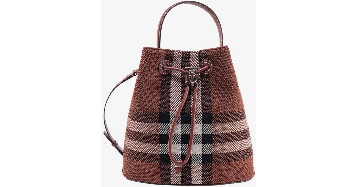 Burberry Bucket Bag in Brown | Lyst