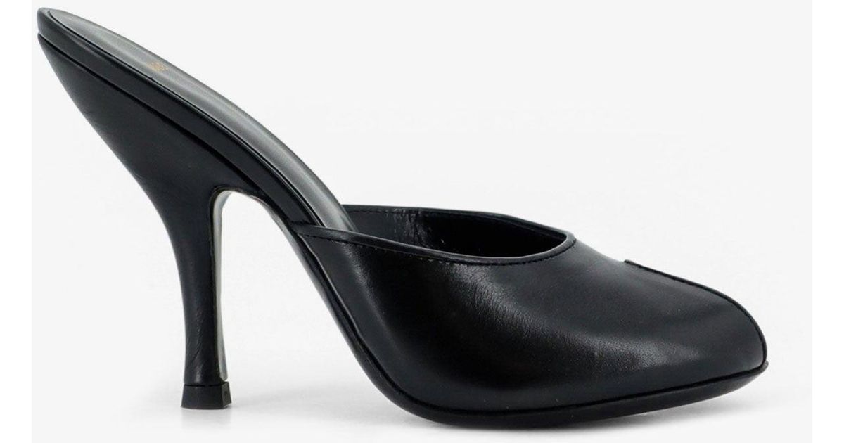 Jude Leather Date Mule Sandals in Black | Lyst
