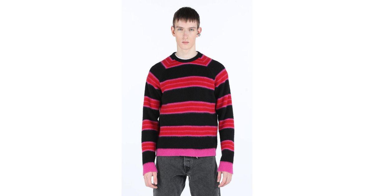 N°21 Striped Mohair Sweater in Red for Men | Lyst UK