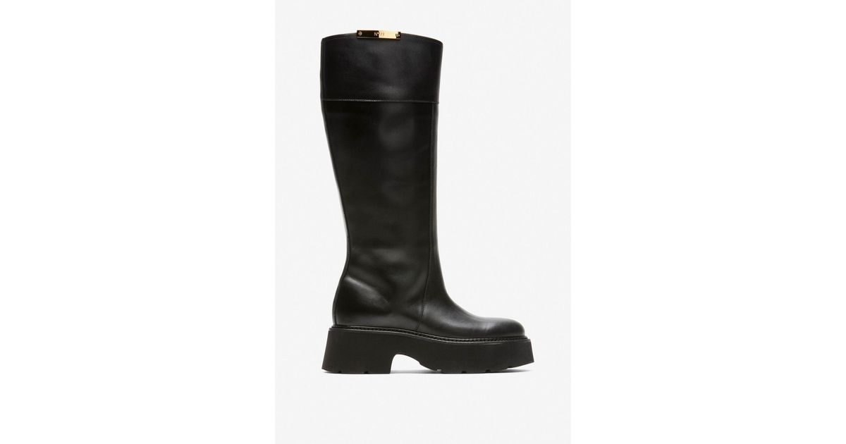 N°21 Leather Knee-high Boots in Black | Lyst