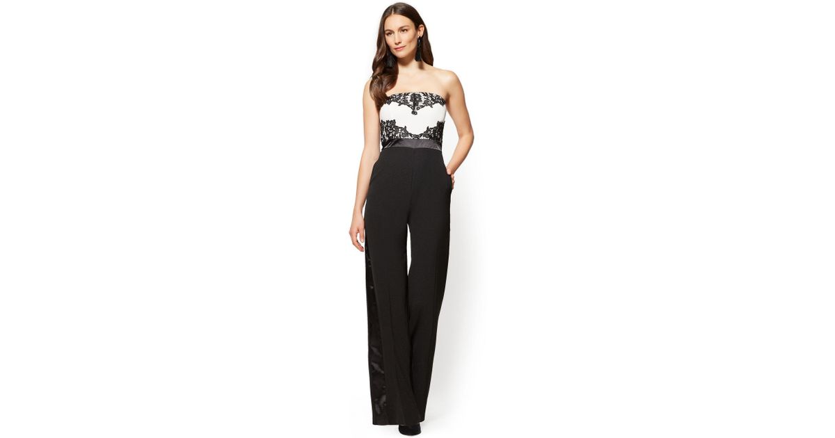 jumpsuit with lace overlay