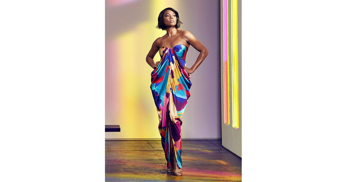 gabrielle union multicolor dress