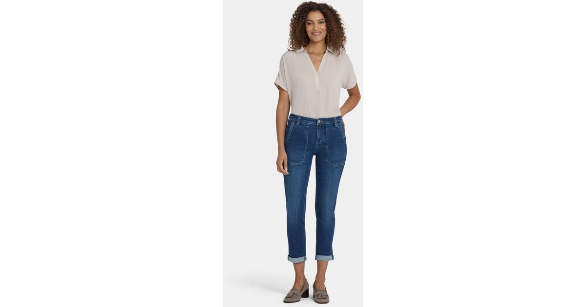 NYDJ Margot Girlfriend Jeans In Vintage Lapis in Blue | Lyst