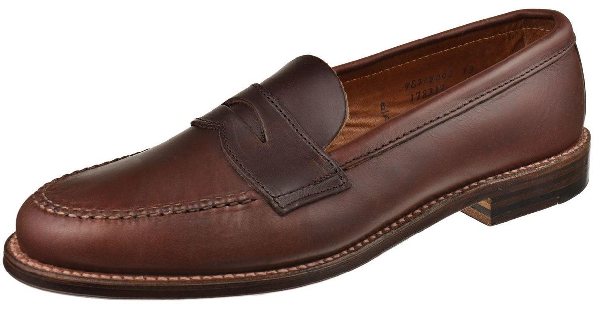 Alden Chromexcel Penny Loafer in Brown for Men | Lyst