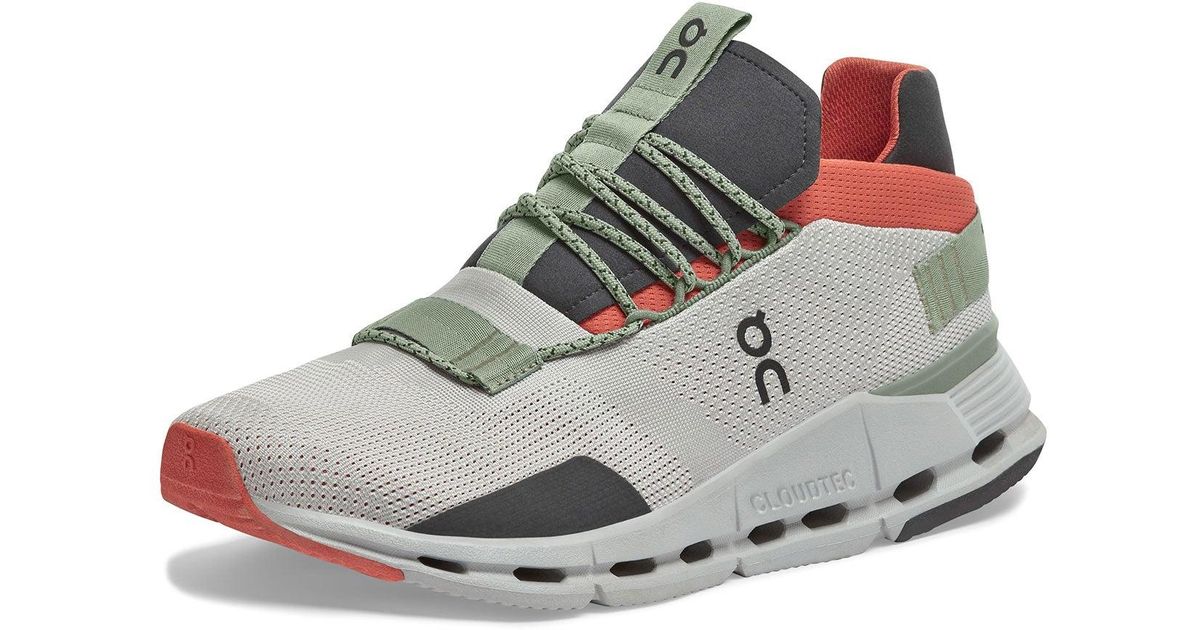 mens cloudnova silver orange