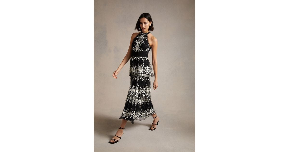 Oasis tulle top midi dress