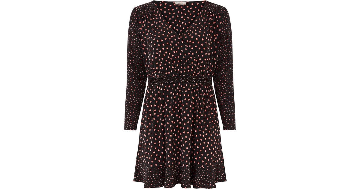 oasis patched heart dress