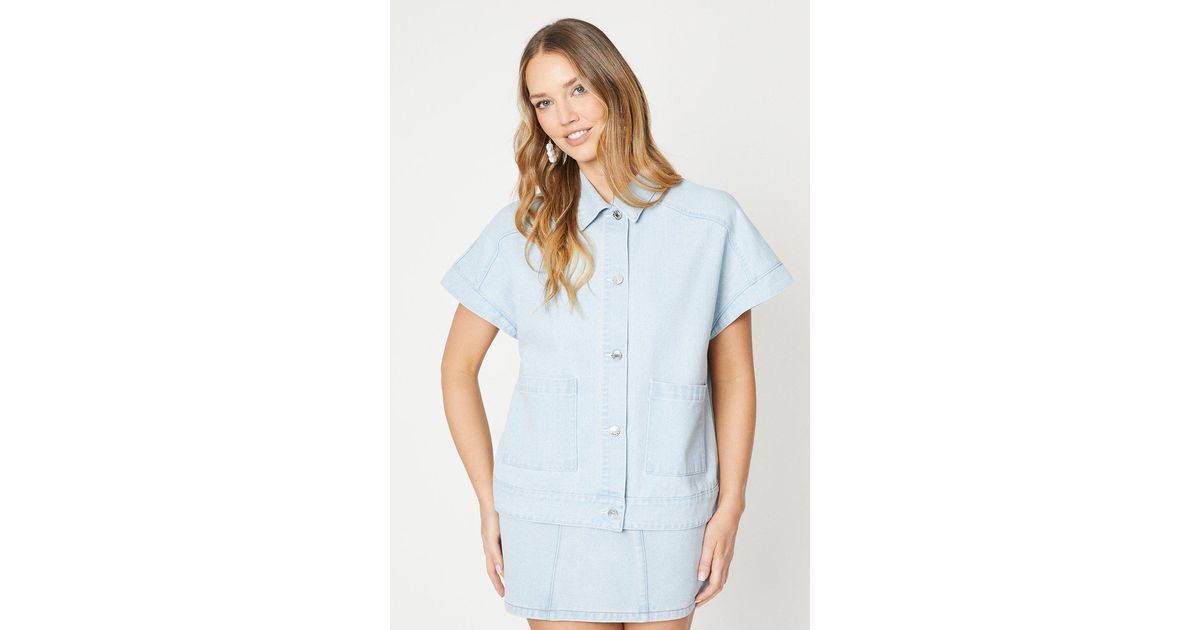 Oasis Blue Sleeveless Denim Jacket