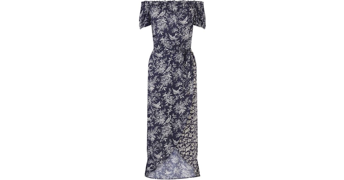 oasis blue and white dress