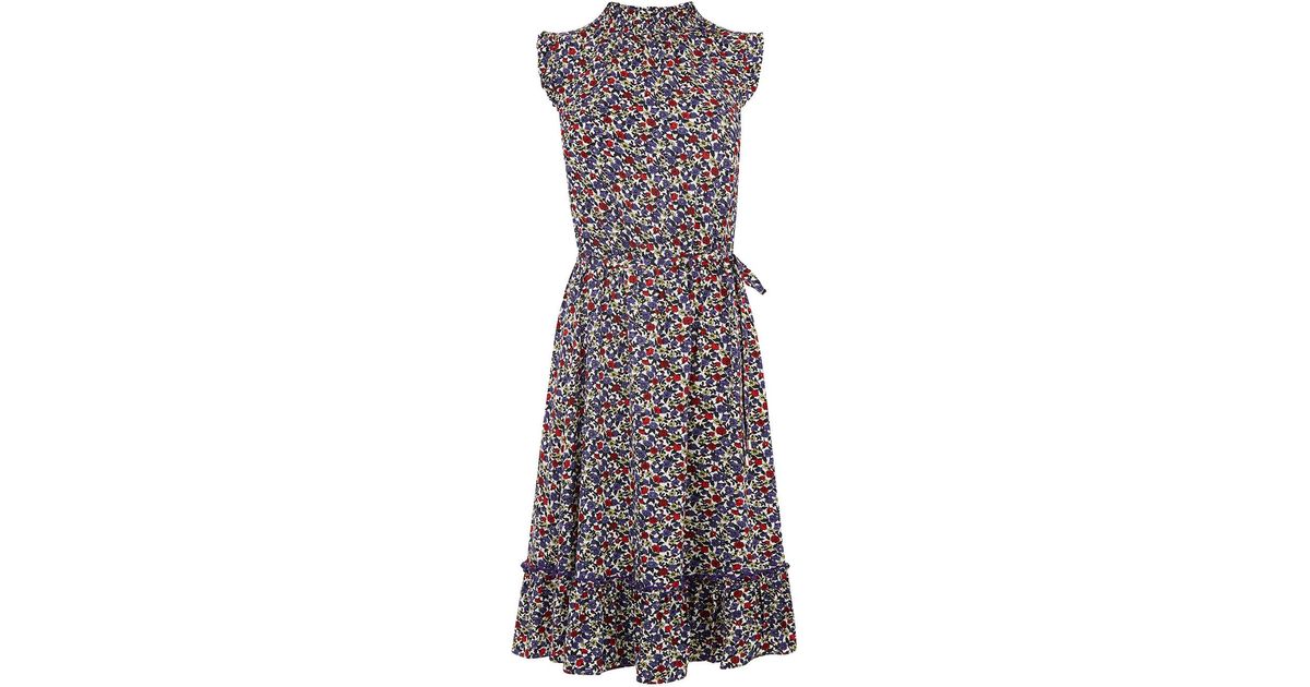 oasis ditsy ruffle dress