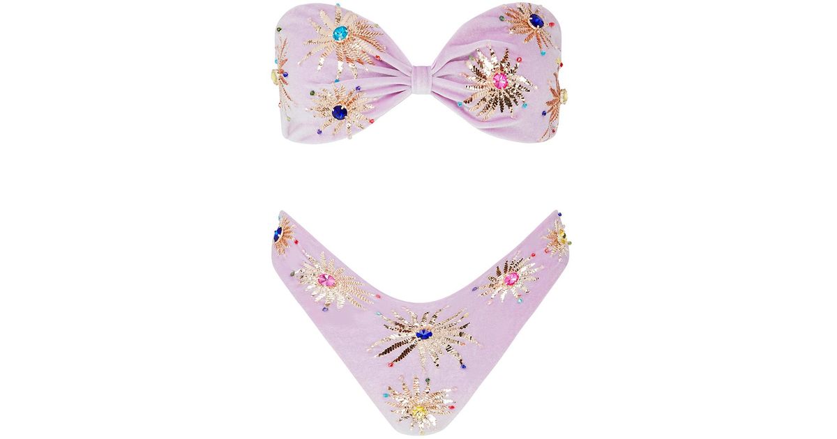 Oceanus Swimwear Velvet Stella Bikini Lilac in Purple Lyst