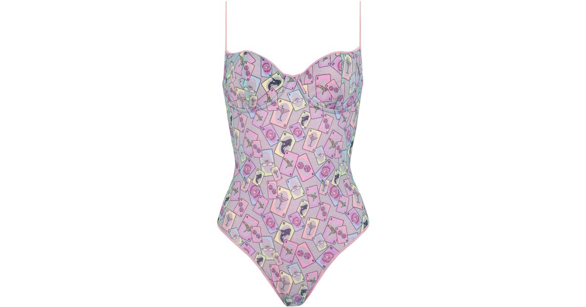 Oceanus Swimwear Martini Swimsuit in Purple | Lyst