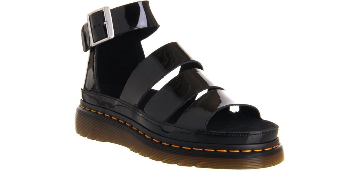 dr martens clarissa patent black
