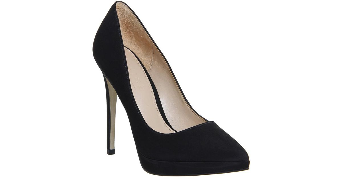 white platform court shoes