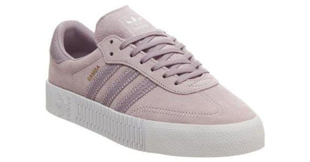 adidas white samba rose