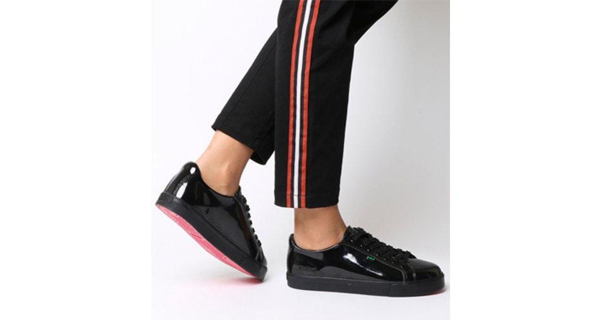 kickers black tovni lacer mono flat shoes