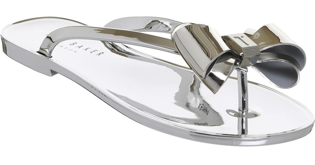 ted baker glamaar flip flops rose gold