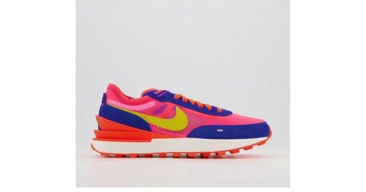 Nike Rubber Waffle One Trainers in Blue Lyst