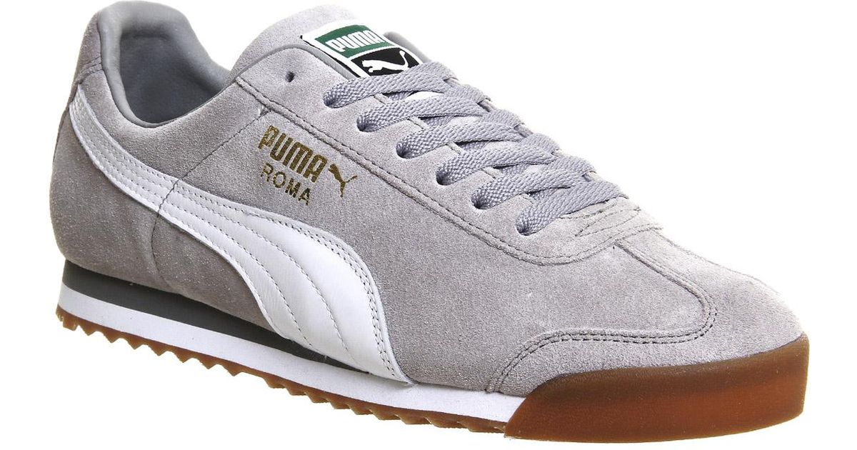 PUMA Suede Roma in Grey (Gray) for Men - Lyst