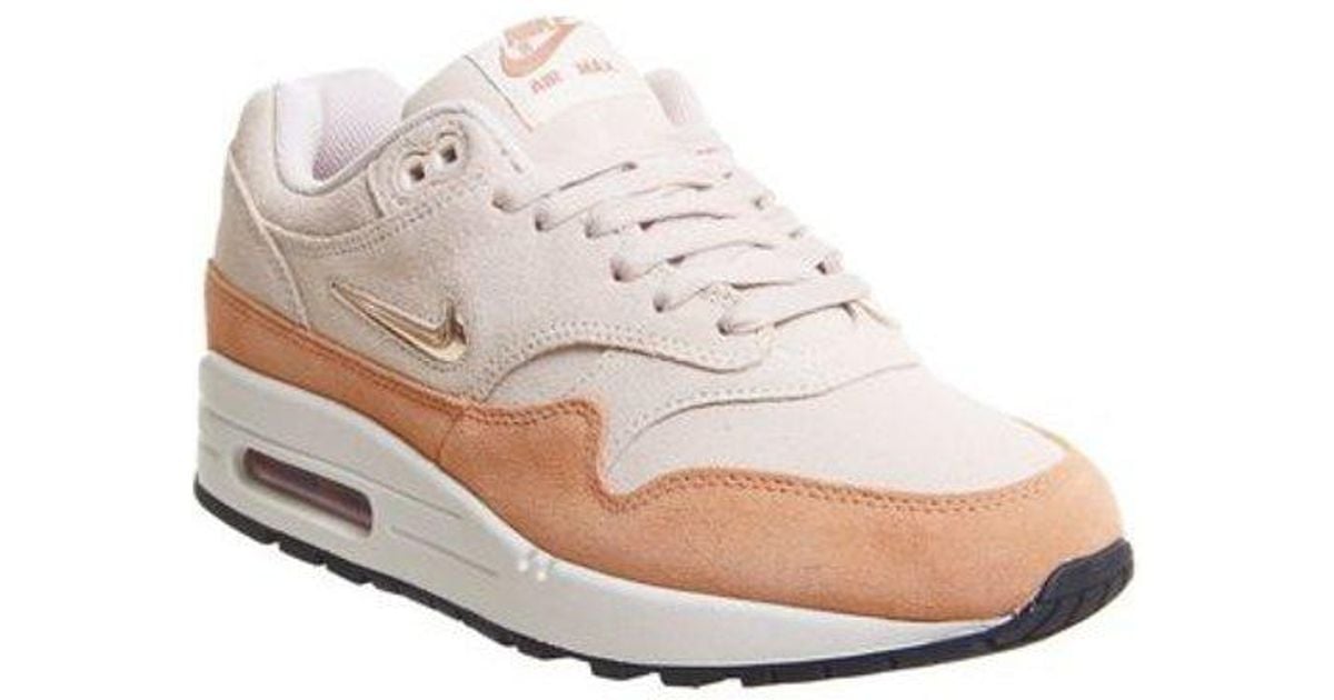 Nike Suede Air Max 1 Jewel F in Pink - Lyst