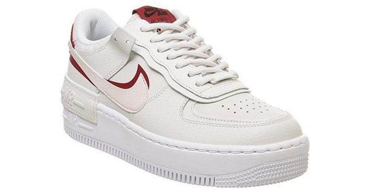 nike af1 shadow pink and red