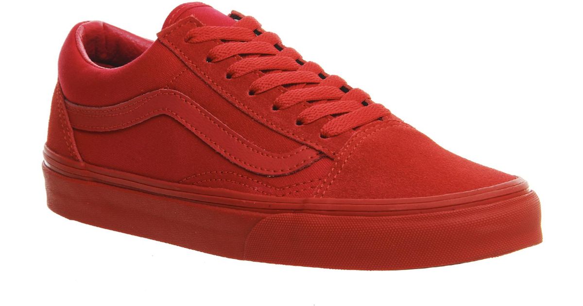 canvas old skool red