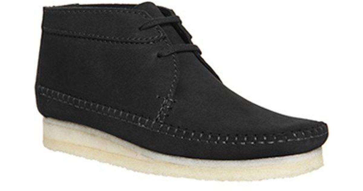 clarks weaver boot black suede