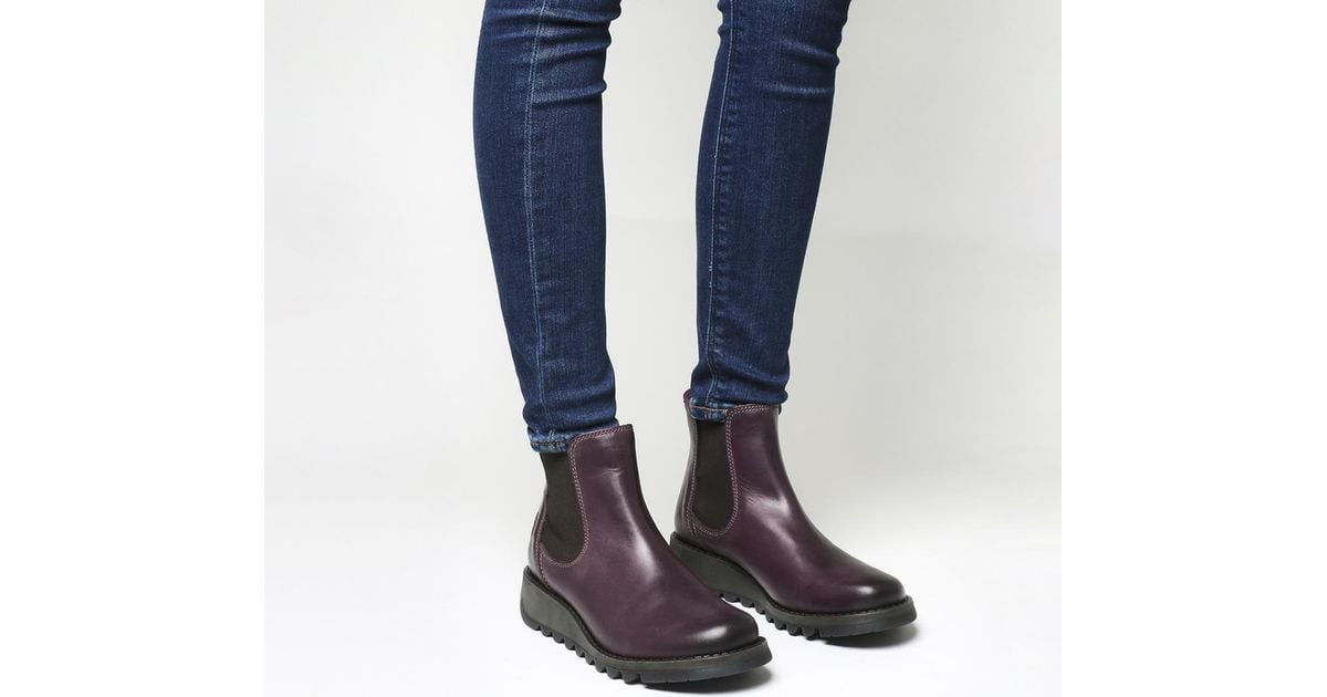 Fly London Leather Salv Chelsea Boots 